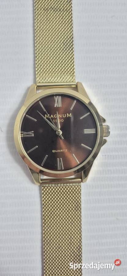 Elegancki zegarek MAGNUM 1930 Złoty Mesh Klasyka Biłgoraj