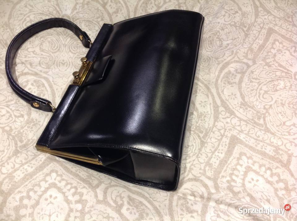 Kuferek Torebka Skórzana Damska Czarna Skóra lubuskie