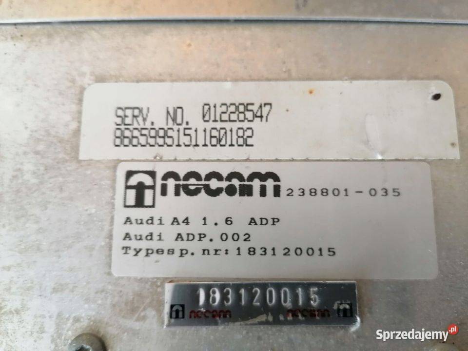 KOMPUTER GAZU AUDI A4 B5 16 Benzyna 183120015 Pleszew sprzedam