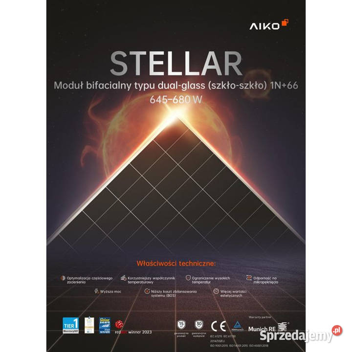 Panel fotowoltaiczny AIKO 650W Bifacial małopolskie