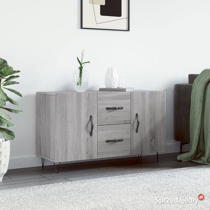 Komoda szary dąb sonoma 100x36x60 materiał Komody sprzedam