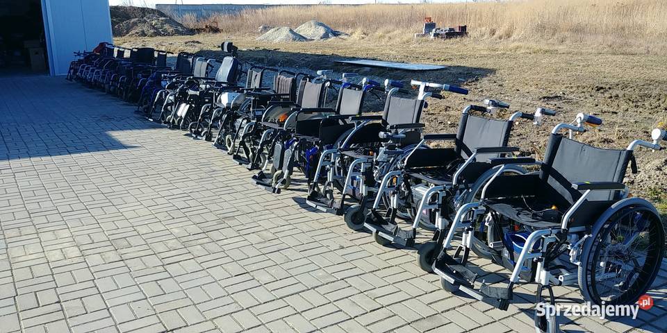 Wózek inwalidzki lekki składany z napędem różne