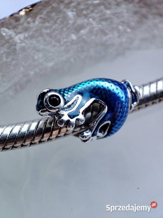 Charms zawieszka srebro 925 metaliczny gekon Pozostałe sprzedam