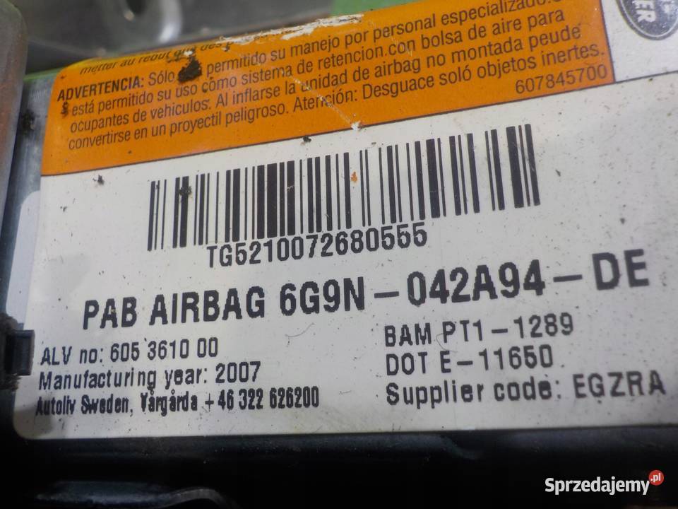 LAND ROVER FREELANDER II 07r 5D AIRBAG poduszka mazowieckie