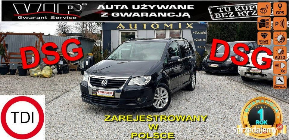 Volkswagen Touran AUTOMAT MANUAL LIFTFull światła do jazdy dziennej Świdnica
