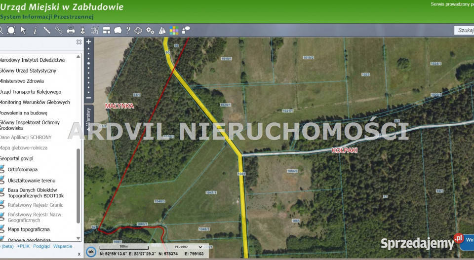 Działka do sprzedania Kołpaki 7531m2