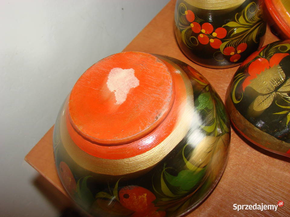 drewniane kolorowe łyżki naczynia Pruszcz Gdański