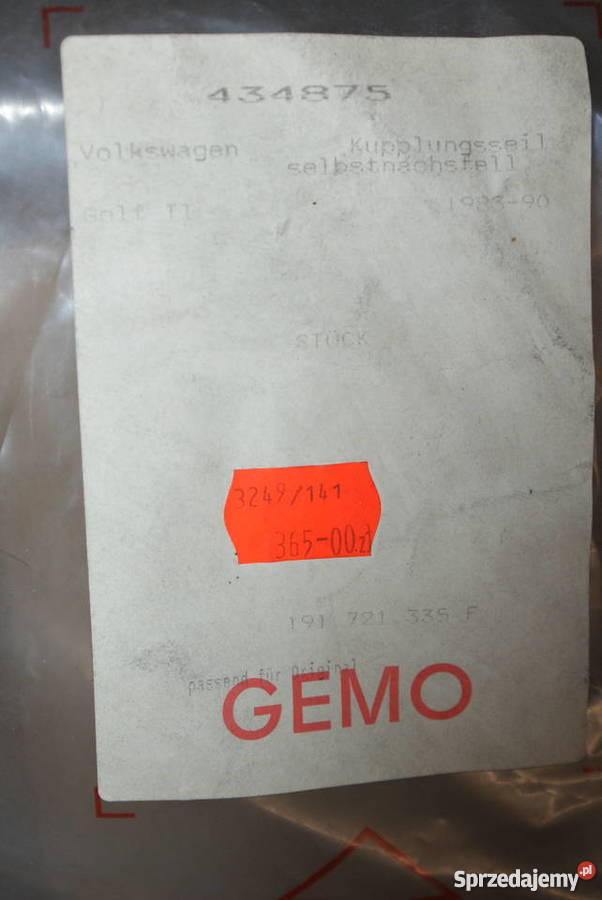 LINKA SPRZĘGŁA VW GOLF II 19E 1G1 08831091 Pozostałe