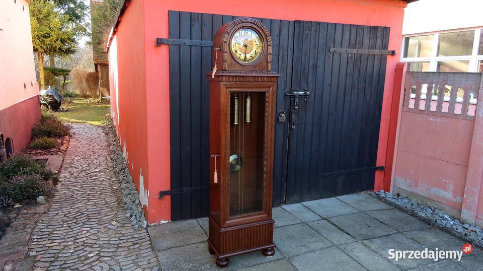 Piękny Stojący Dębowy Zegar Baba Gong 5 Strun