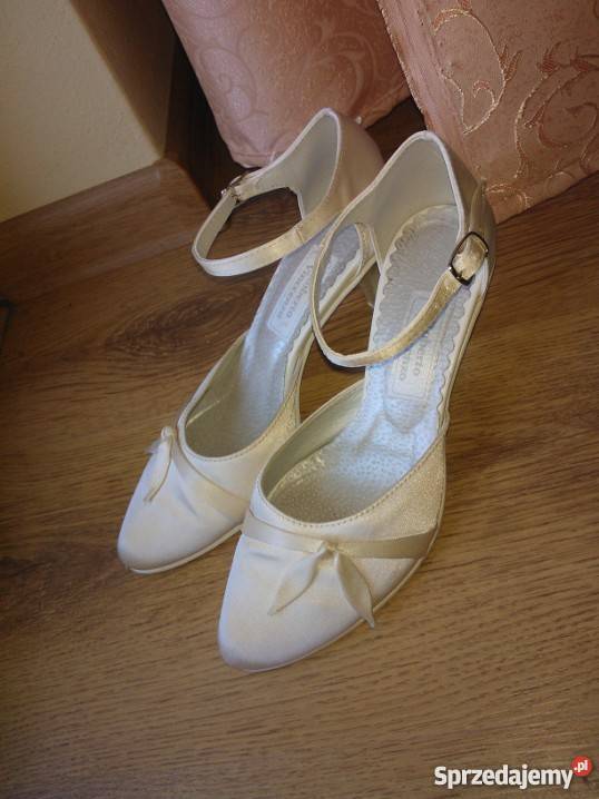 Buty ślubne kolor ecru śmietankowy 37 podkarpackie Boguchwała