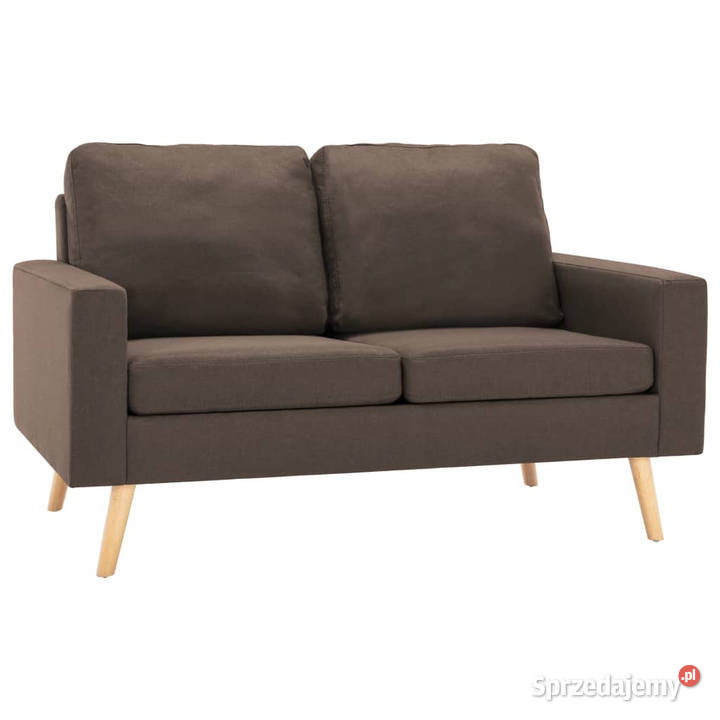 2osobowa sofa brązowa tapicerowana tkaniną Warszawa