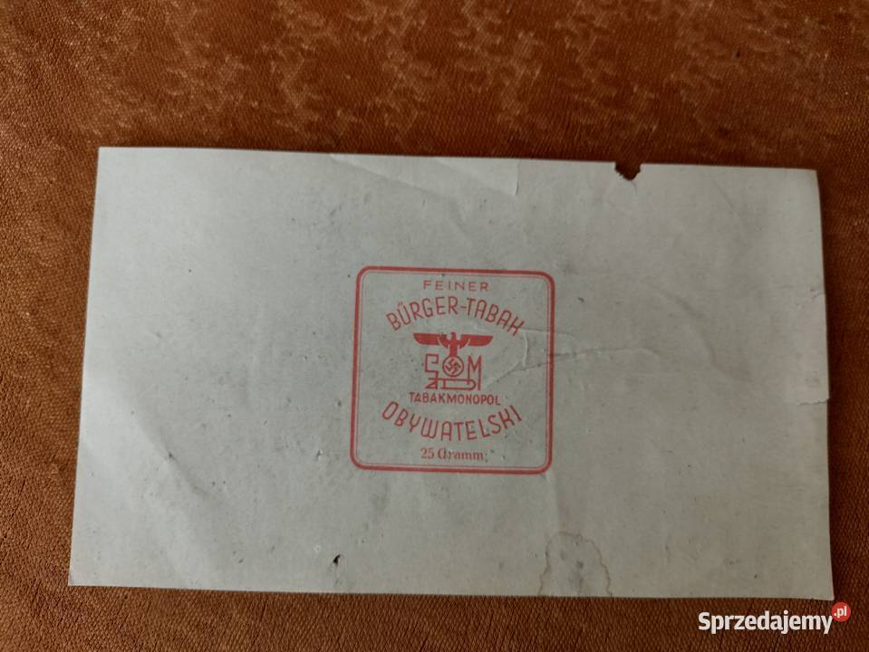 Lata 40 Generalna Gubernia Tabak Monopol Cieszyn