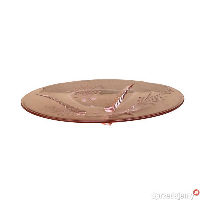 Łososiowa patera art deco Brzozówka Huta Niemen Warszawa