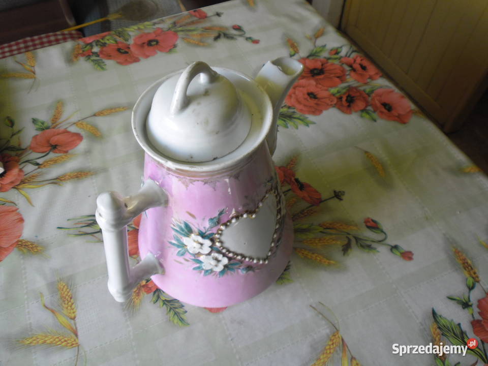 Dzbanek porcelanowy z serduszkami Zwoleń