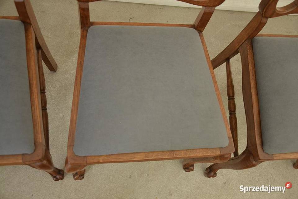 krzesła ludwikowskie komplet 6 krzeseł Poddębice