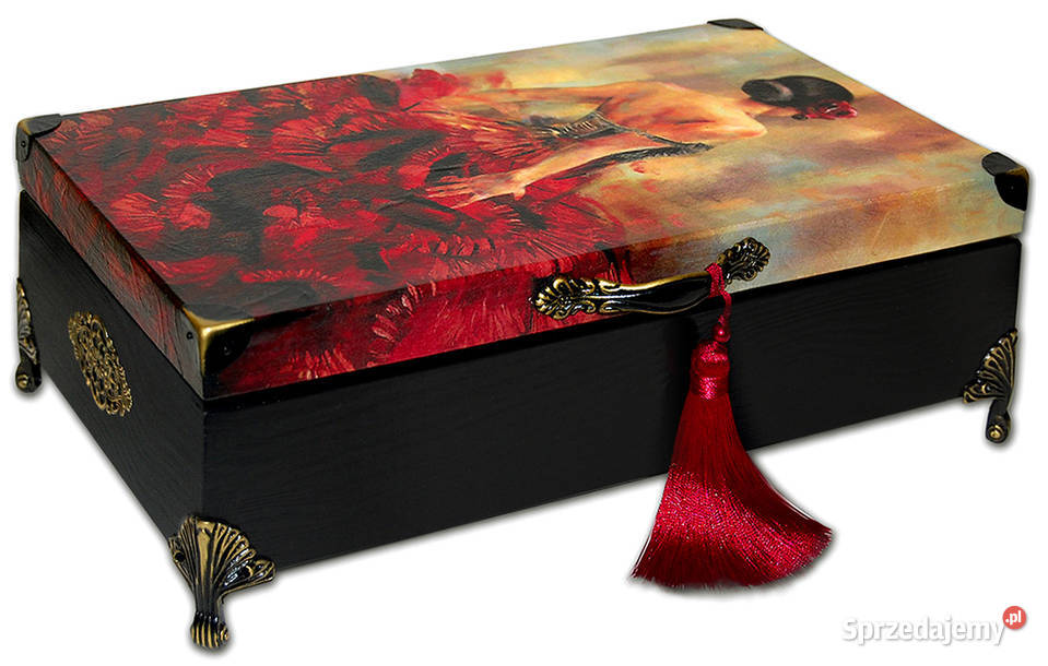 SZKATUŁKA pudełko drewniane 8 przegród CARMEN kujawsko-pomorskie Bydgoszcz