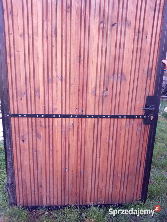 Drewniana brama furtka przęsła 9 metrów drewno Kąty Wrocławskie