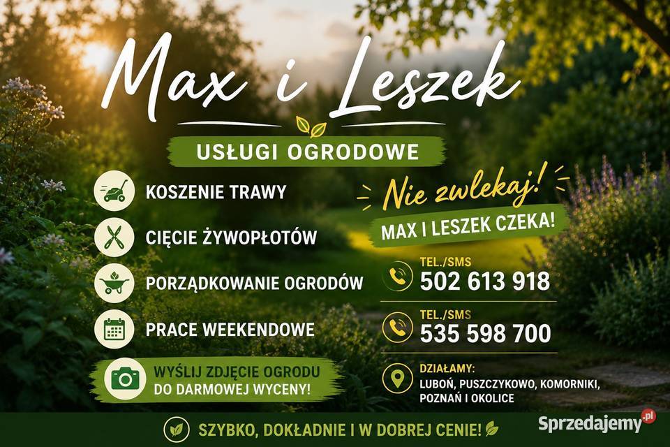 i Leszek prace ogrodowe Puszczykowo