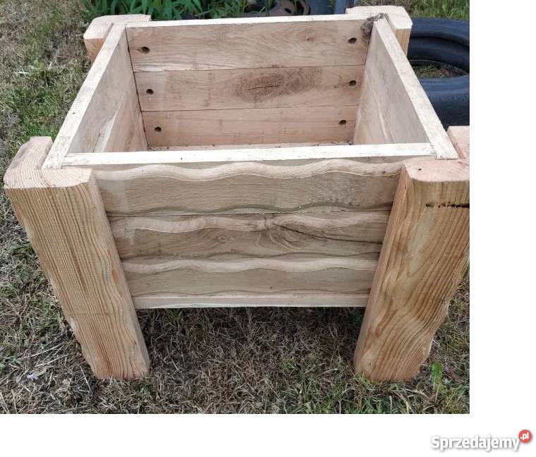 Donica drewniana na kwiaty sprzedam