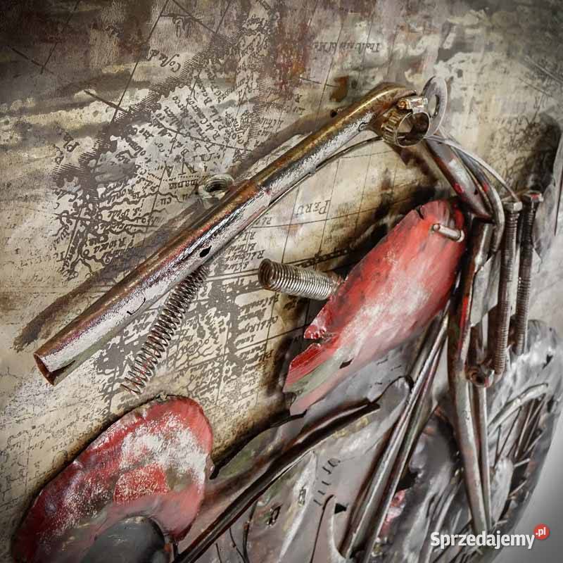 Obraz metalowy 3D LOFT MOTOR WSK 100x100 Wyposażenie wnętrz Chmielnik