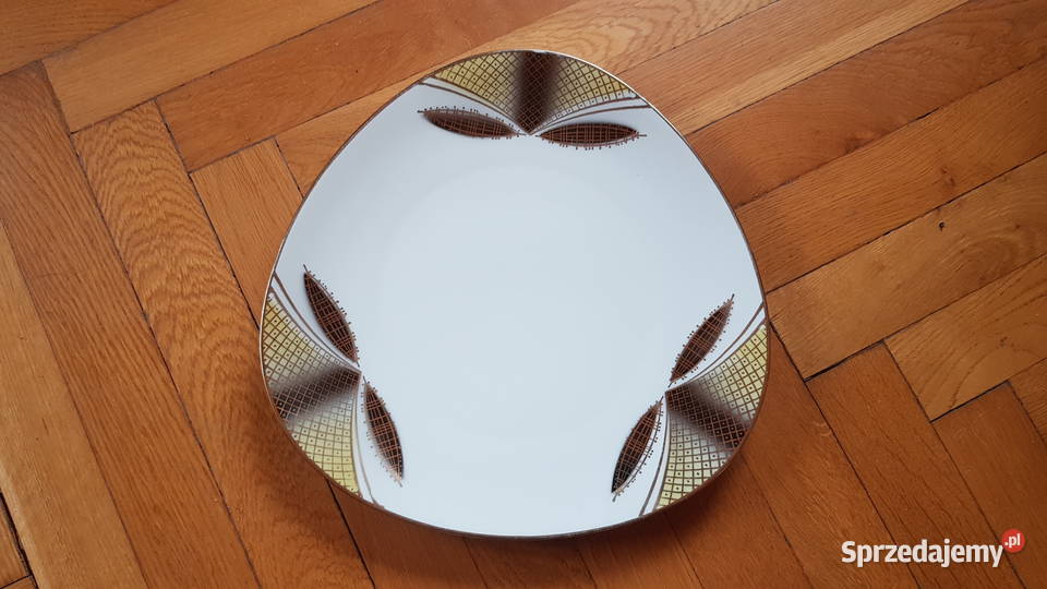 elfenbein porzellan duży talerz z lat 60 Myszków