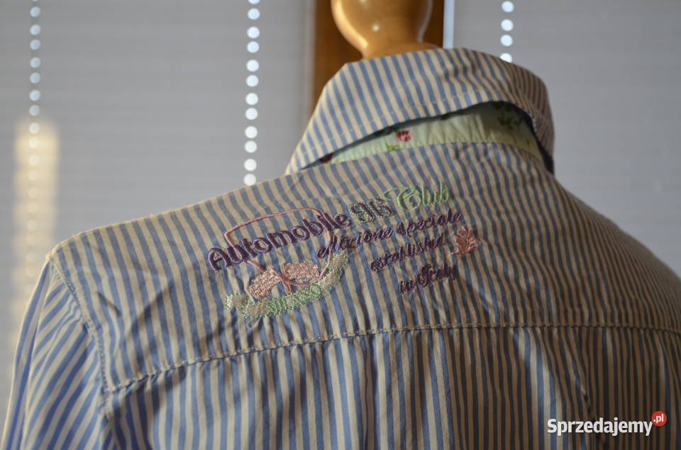 koszula Milano Italy 38M nowa prążek paski z kołnierzykiem lubelskie Zamość
