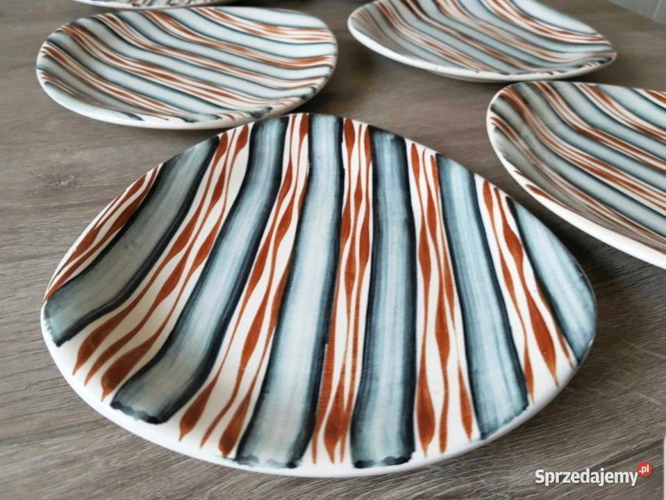 Talerzyki WŁOCŁAWEK PIKASIAK FAJANS deserowe do Porcelana i szkło mazowieckie Warszawa