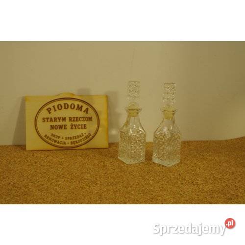 Komplet 2 mini karafek przyprawowych vintage Antyki, Sztuka, Kolekcje sprzedam