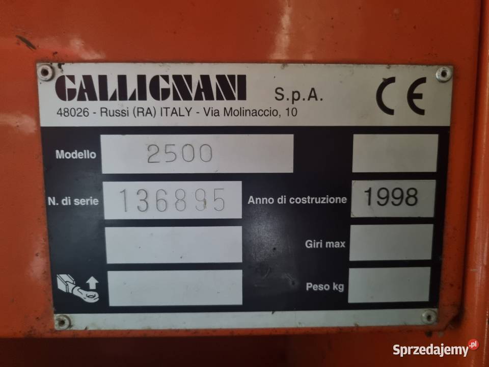 Prasa Rolującą Gallignani Goraj sprzedam