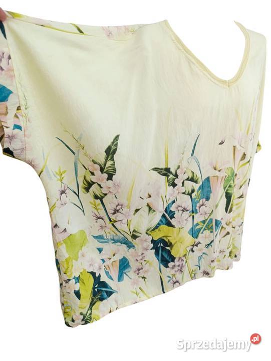 Tunika damska PLUS SIZE z kwiatowym nadrukiem kolorowy Moda i Styl Pątnów