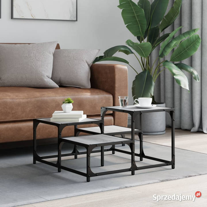 Stolik kawowy szary dąb sonoma 68x68x40 WM837750 Warszawa