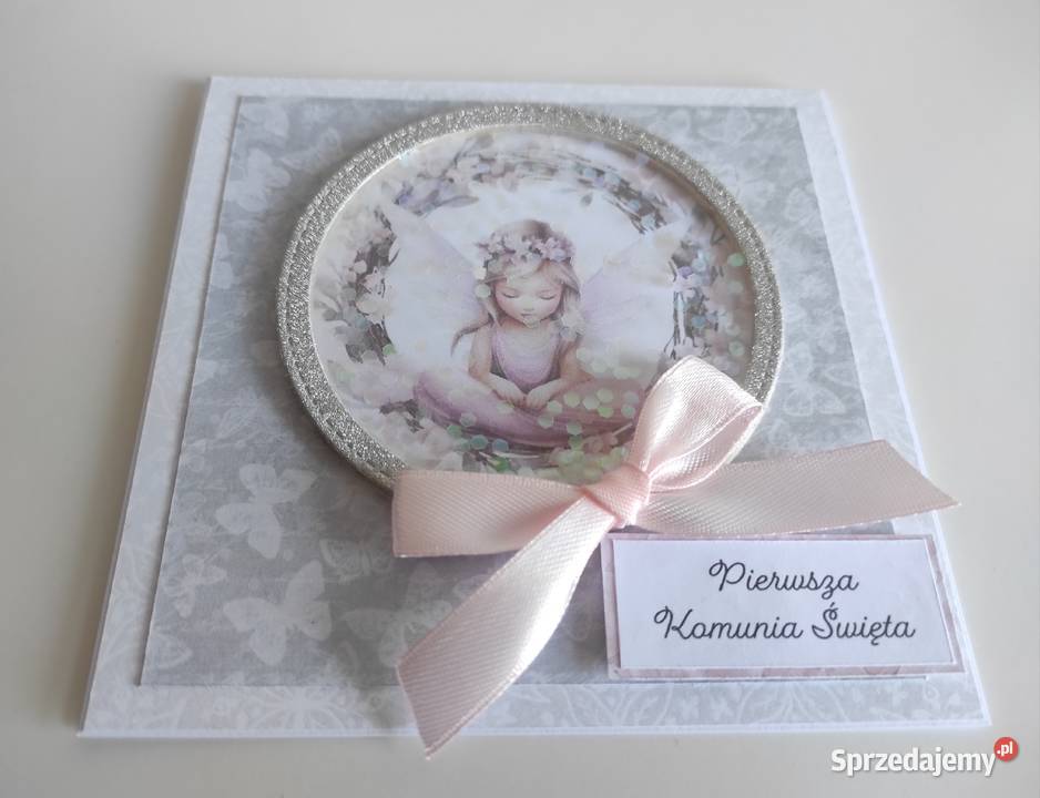 Kartka ręcznie robiona na Komunię Świętą łódzkie Łódź sprzedam