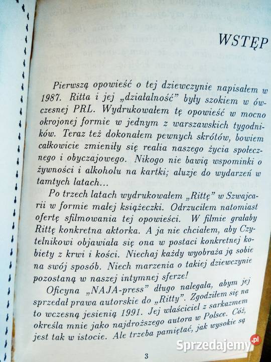 Ritta najdroższa prostytutka PRL pierwsze Warszawa sprzedam