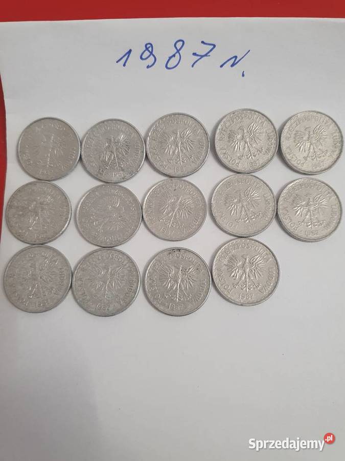 Monety aluminiowe 1 1987r Grójec