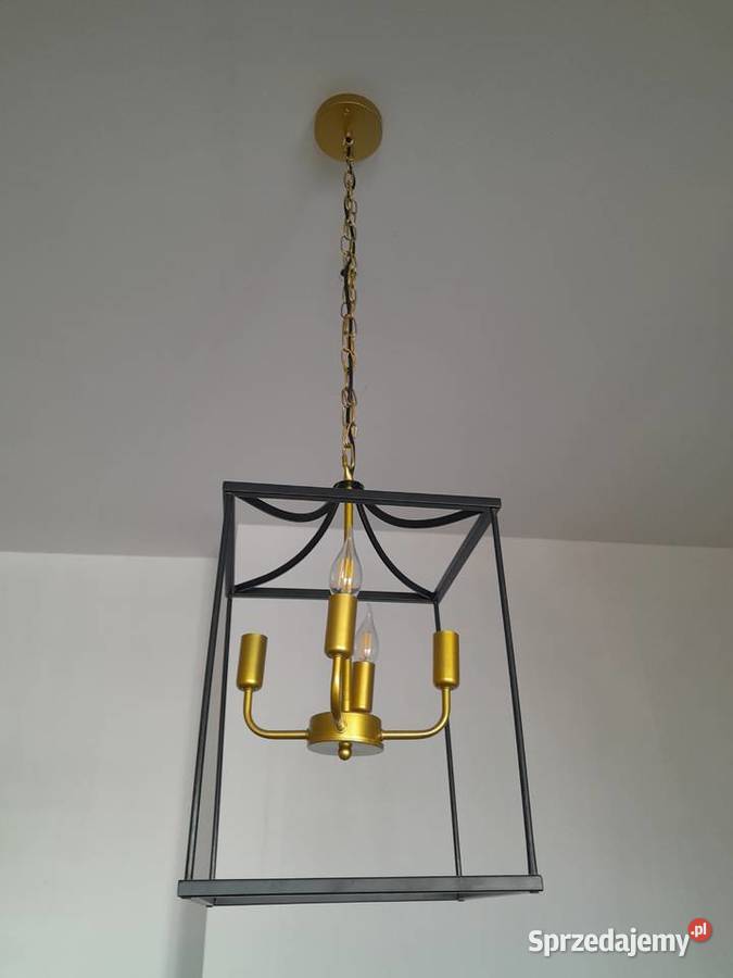 Dwie lampy rustykalne złoto lubelskie Grabowiec