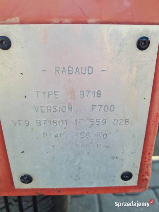 Łuparka do drewna Rabaud B718 siła nacisku 7 ton małopolskie Dąbrowa Tarnowska