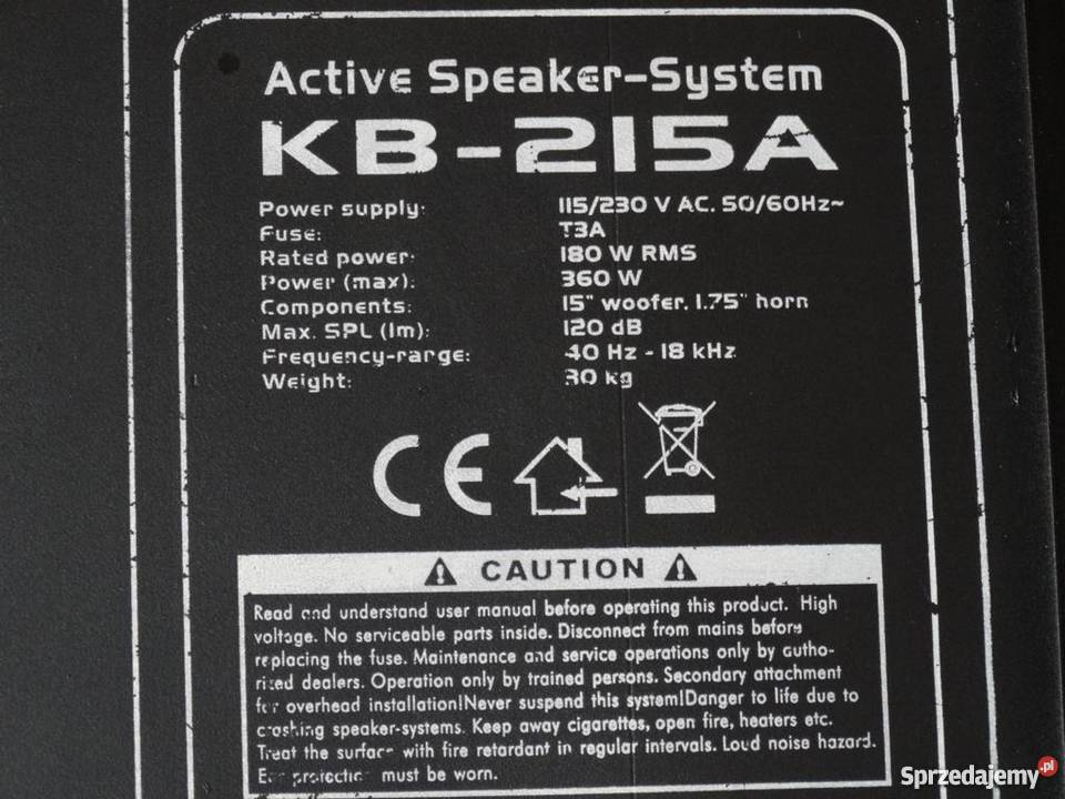 Kol aktywna KB215A Omnitronic 360 wat Jasło