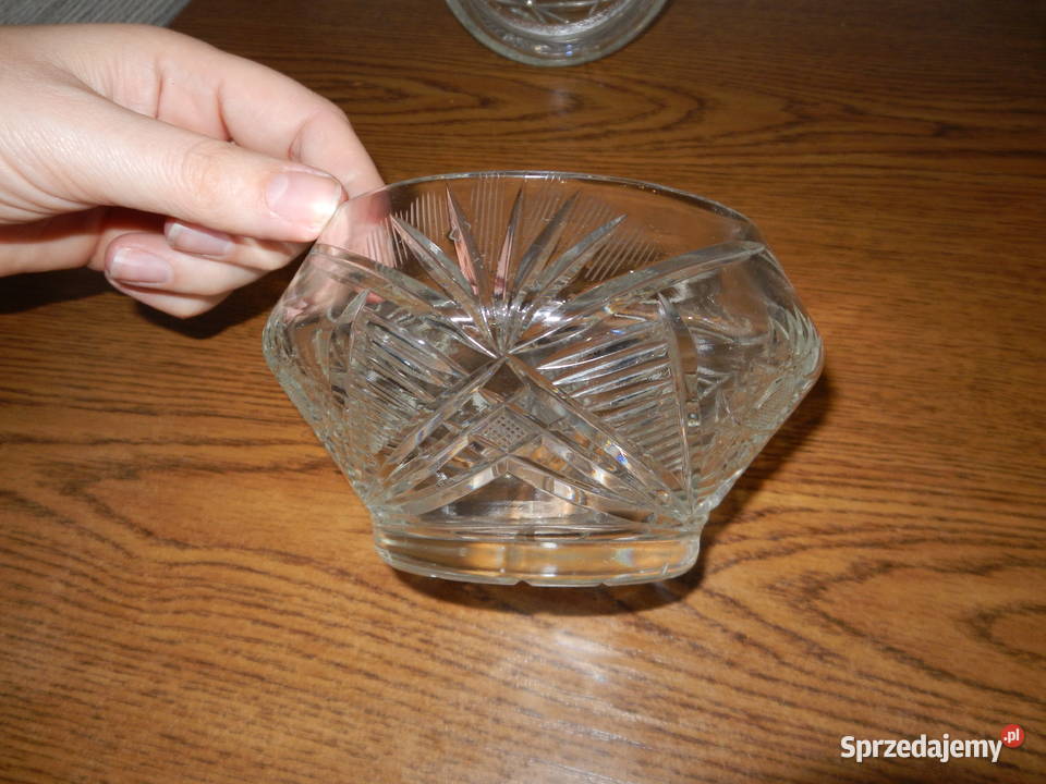 Cukiernica kryształowa zdobiona retro vintage podkarpackie Leżajsk sprzedam