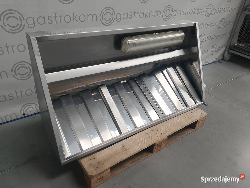 Okap przyścienny skośny z łapaczami 140x70x40 Wrocław