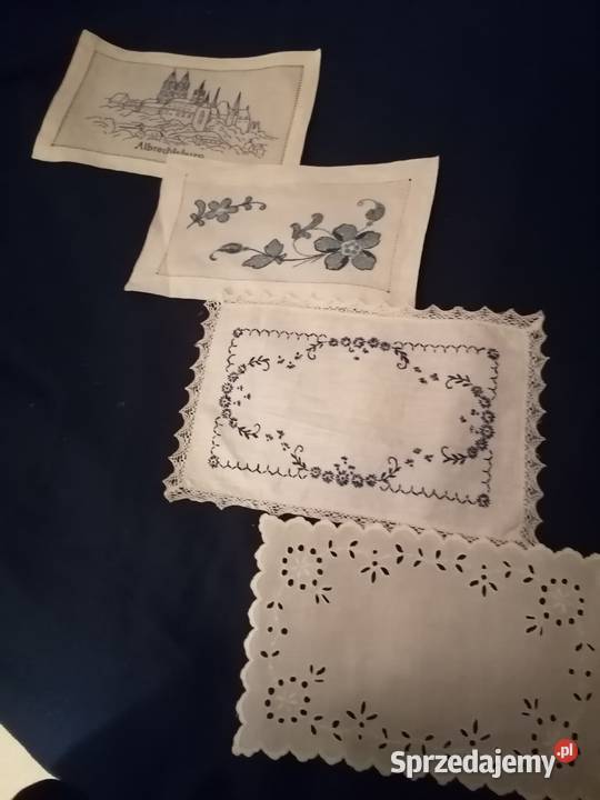 Niemieckie haftowane serwety Gdańsk sprzedam