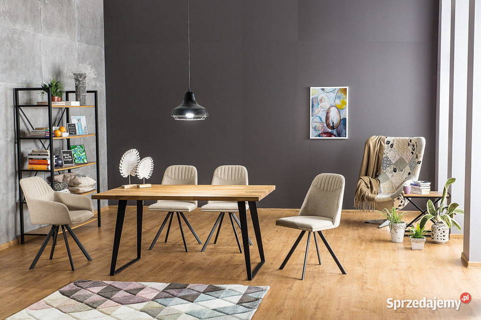 Stół Loftowy FALCON Dąb naturalna okleina