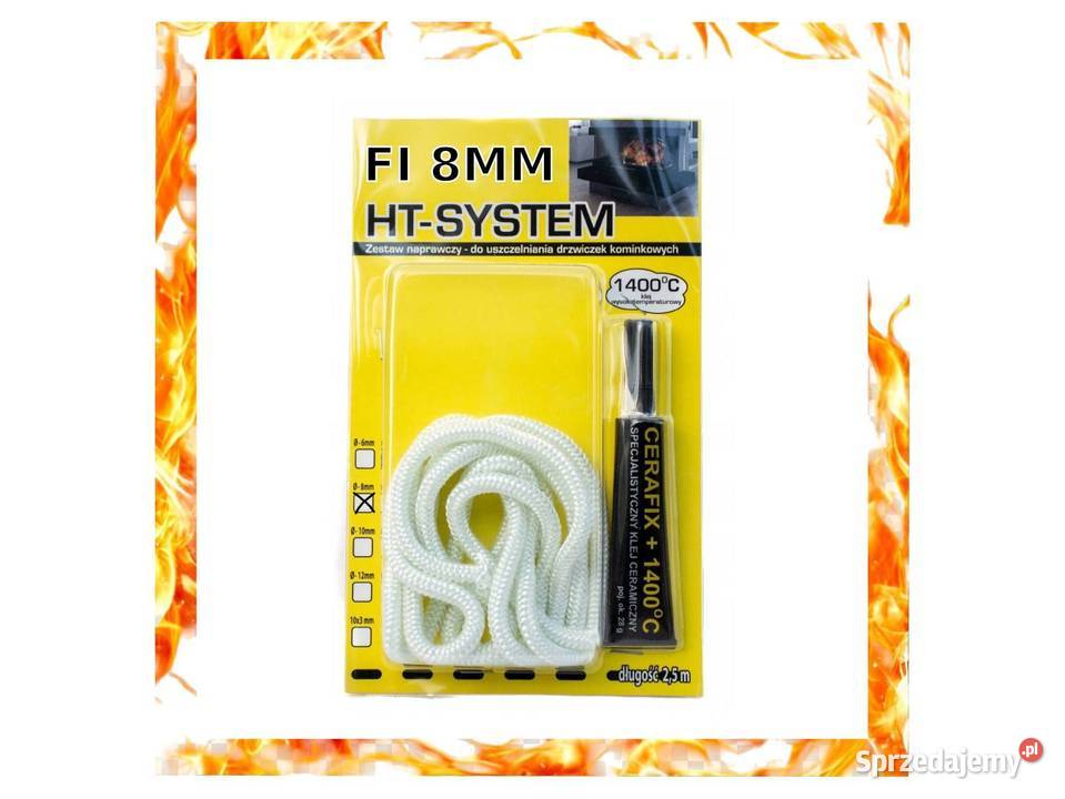 Zestaw Naprawczy Do Szyby Kominka Sznur FI 8 MM Skawina