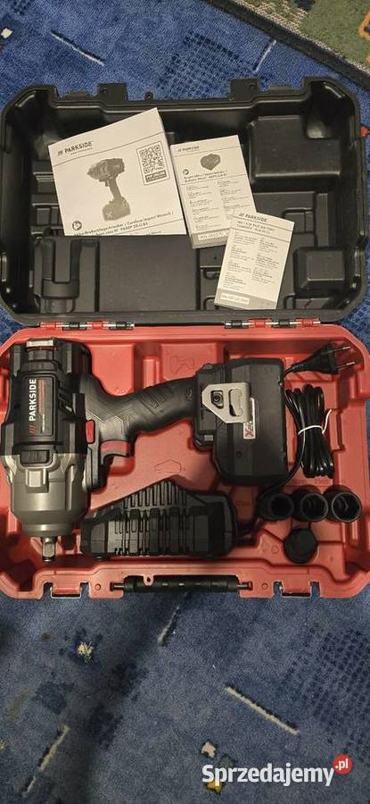 Klucz udarowy akumulatorowy parkisde komplet Ryki