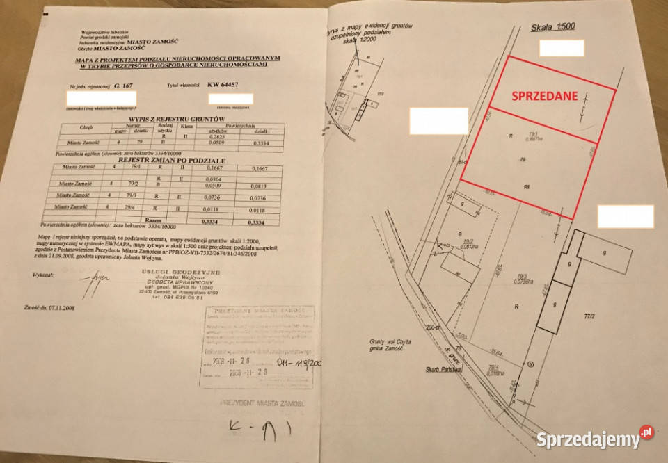 Działka budowlana 94 arów ZAMOŚĆ Braterstwa sprzedam