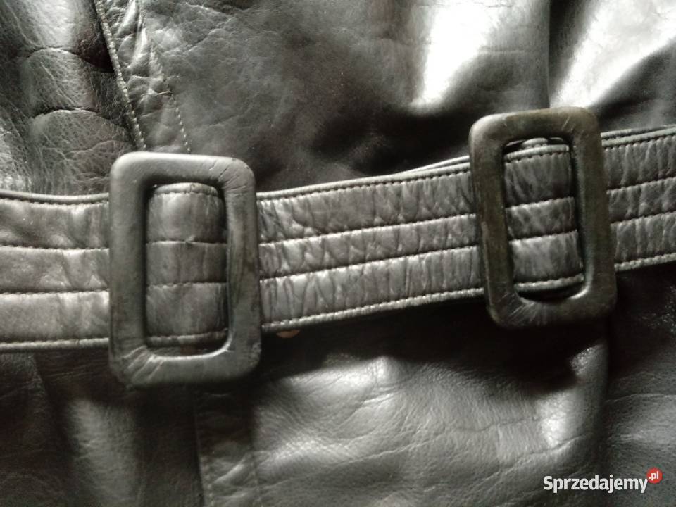 płaszcz skórzany oficerski niemiecki wermacht mazowieckie Piotrówek