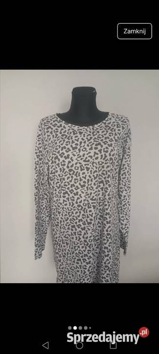 Sukienka panterka cętki bawełna elegancka 2YK Rozmiar 40(L) Krosno