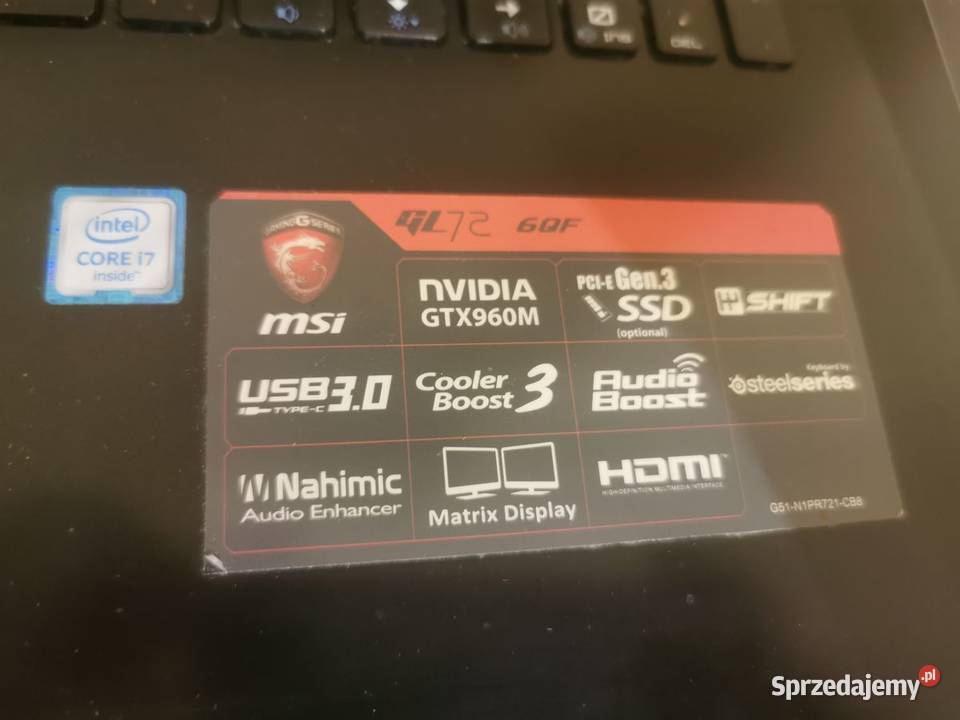 MSI GL72 173 i76700HQ GTX 960M 32GB RAM SSD M2