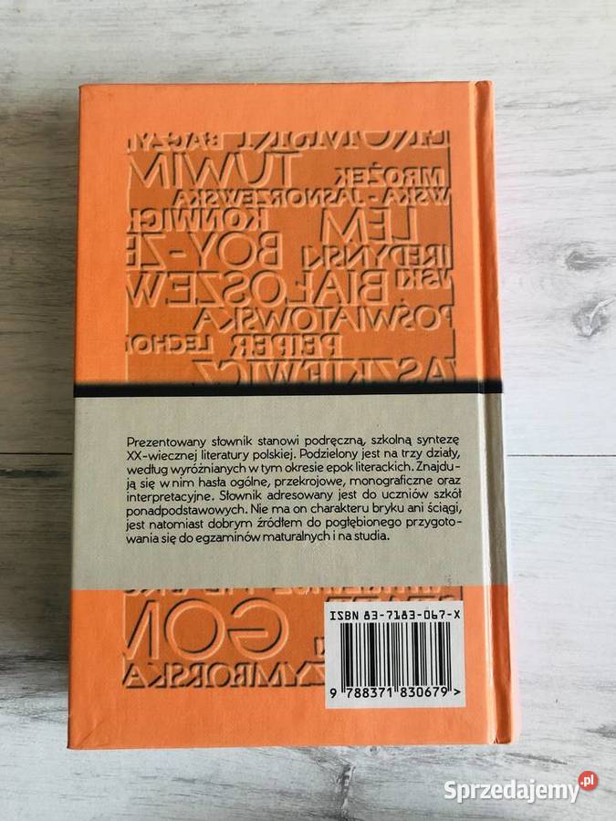 Słownik szkolny literatury polskiej XX wieku literaturoznawstwo Łódź sprzedam