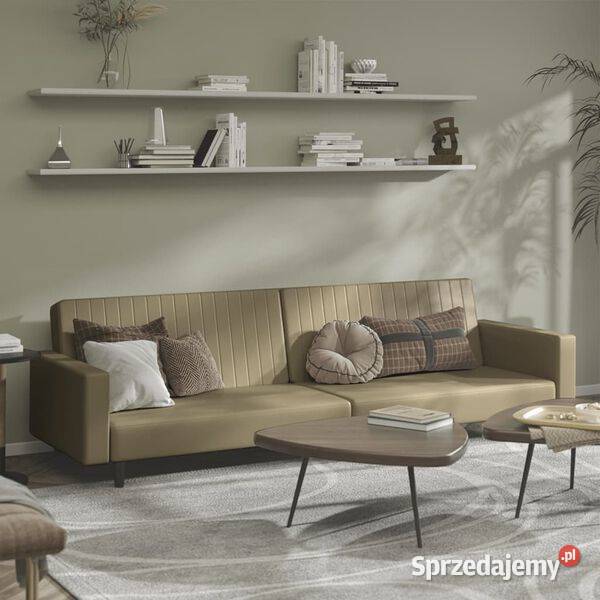 vidaXL 2osobowa sofa cappuccino sztuczna