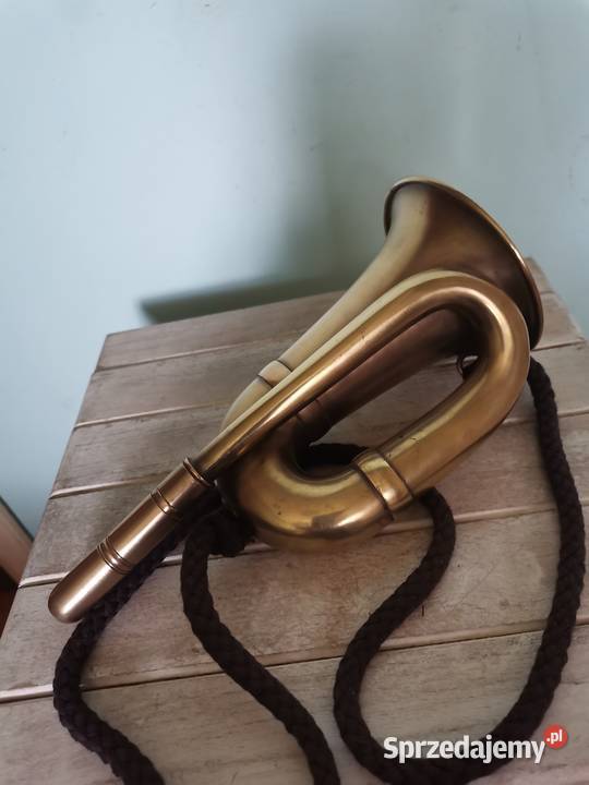 Stara mosiężna trąbka sygnalowa w stylu Art Deco Kraków